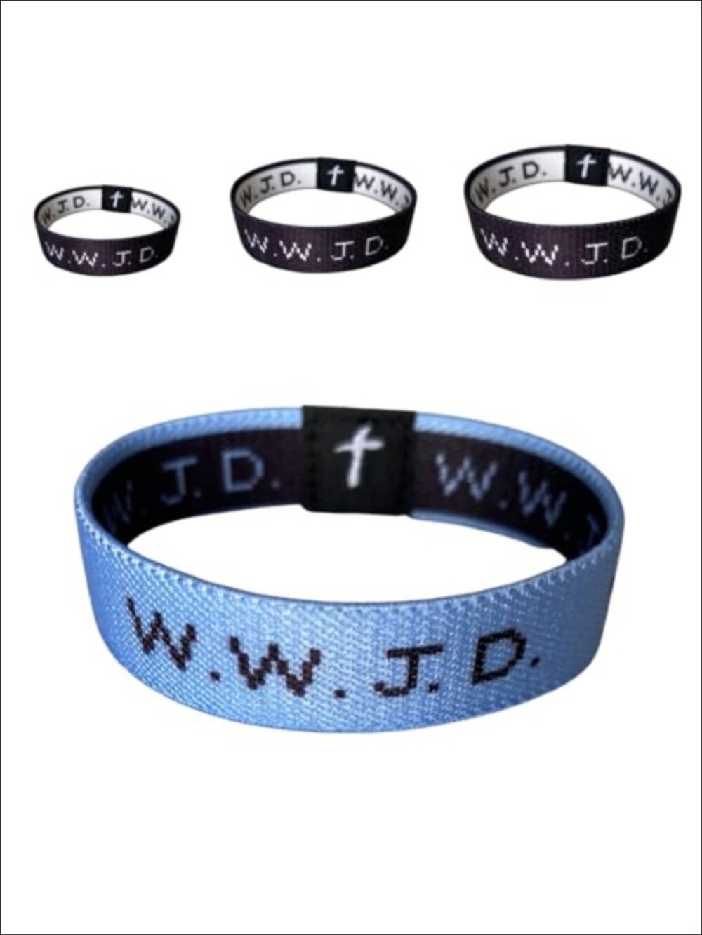 WWJD Elastic Bracelets Christian Faith Jewelry Gift Set